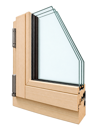 Coupe d’angle de la fenêtre Bois 78