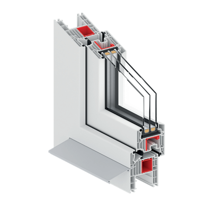 Coupe d’angle de la fenêtre VEKA Softline 82 MD