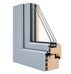 Classic wood-aluminium window