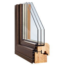 Wood-bronze window