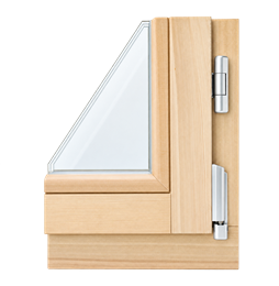 Heritage wooden window, interior view