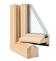 Heritage wooden window, moulded profile