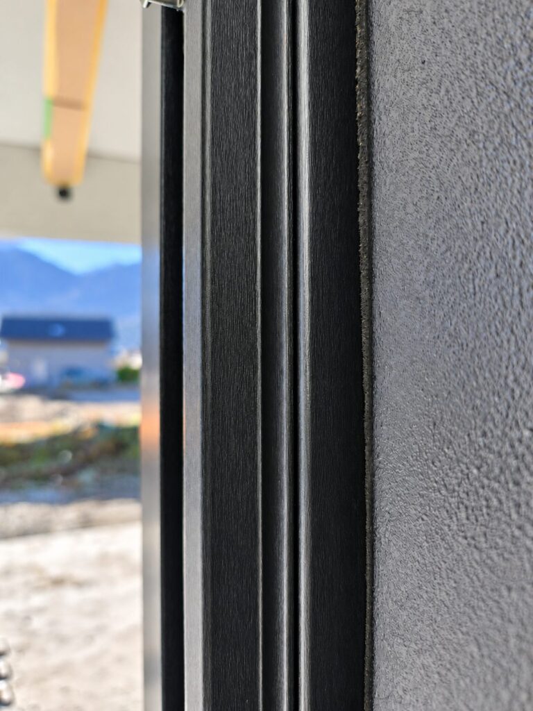 HST sliding door frame after repair with RENOLIT film