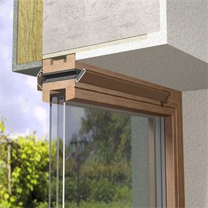 Grille acoustique Renson Sonoslot au-dessus d’une fenêtre